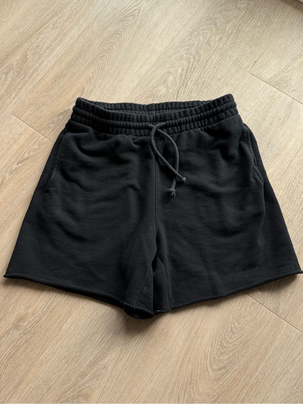 TNA Black Elastic Waist Athletic Shorts